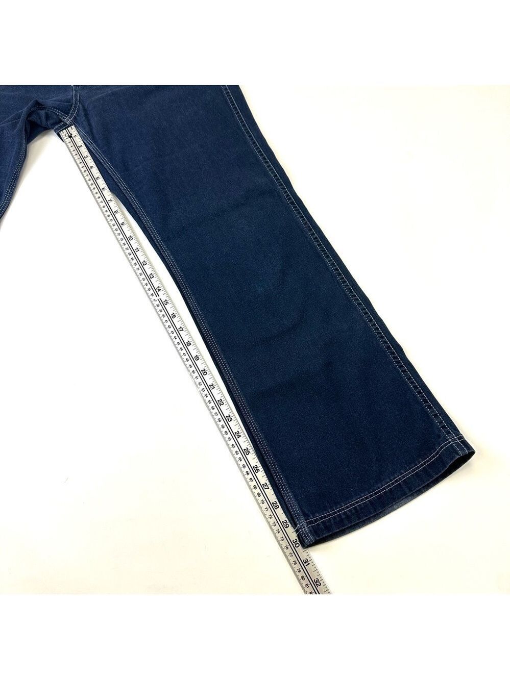 90s Vintage Hilfiger men denim carpenter jeans Size 32in Inseam 31.5in - Picture 12 of 16